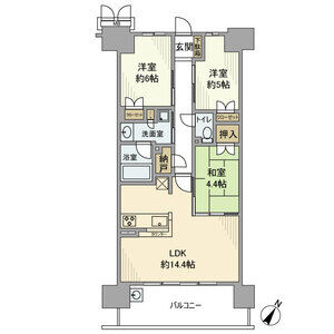 3LDK 間取り図