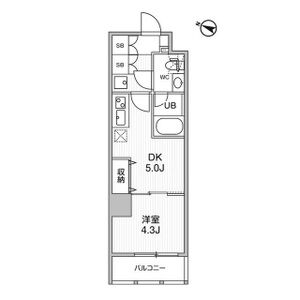 1DK 間取り図