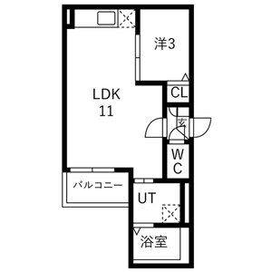 1LDK 間取り図