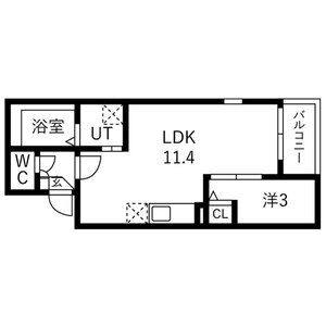 1LDK 間取り図
