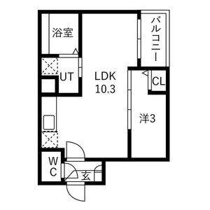 1LDK 間取り図