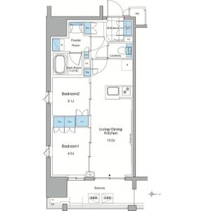 2LDK 間取り図