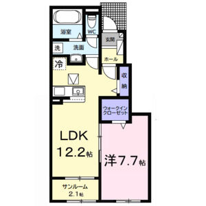 1LDK 間取り図