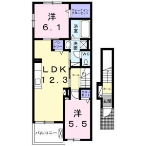 2LDK 間取り図