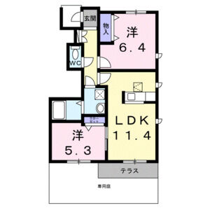 2LDK 間取り図