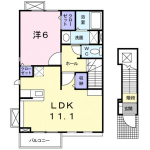 1LDK 間取り図