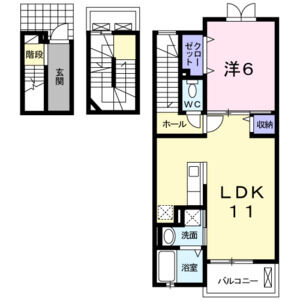 1LDK 間取り図