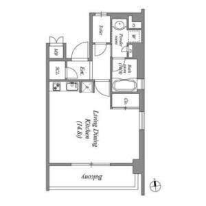 ワンルーム 間取り図