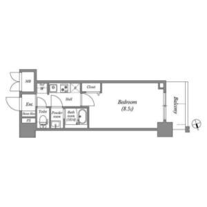 1K 間取り図