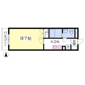 1K 間取り図