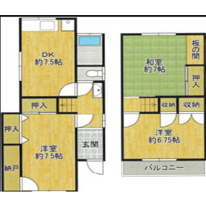 3DK 間取り図