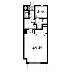 1K 間取り図