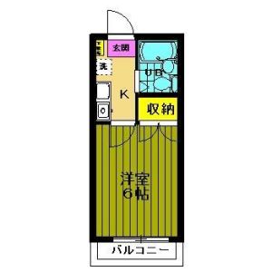 1K 間取り図