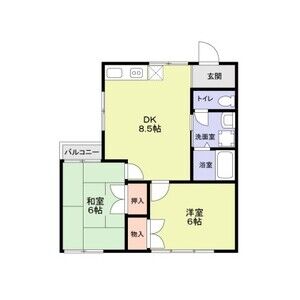 2DK 間取り図