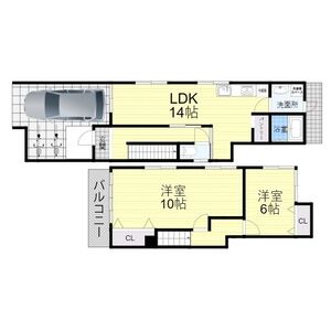 2LDK 間取り図