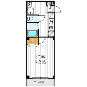 1DK 間取り図