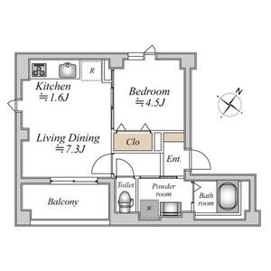 1LDK 間取り図