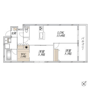 2LDK 間取り図