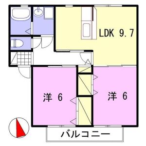 2LDK 間取り図