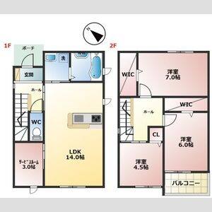 3LDK 間取り図