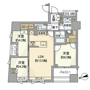 3LDK 間取り図