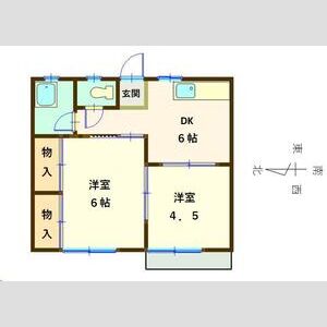 2DK 間取り図