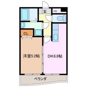 1DK 間取り図