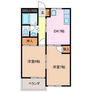 2DK 間取り図
