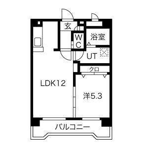 1LDK 間取り図