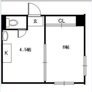1DK 間取り図