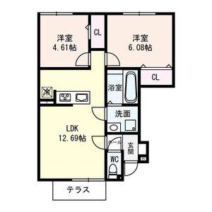 2LDK 間取り図