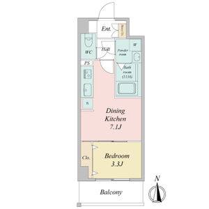 1DK 間取り図
