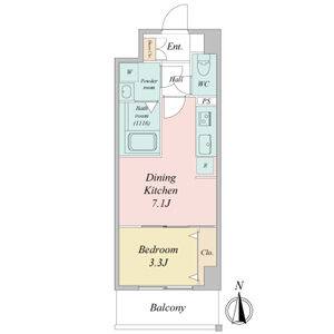 1DK 間取り図