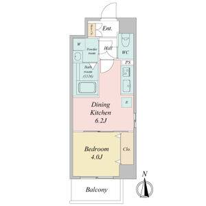 1DK 間取り図