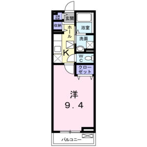 1K 間取り図
