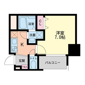 1K 間取り図