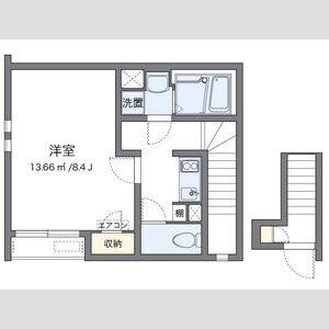 1K 間取り図