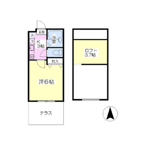 1K 間取り図