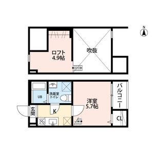 1K 間取り図
