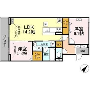 2LDK 間取り図