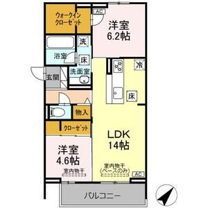 2LDK 間取り図