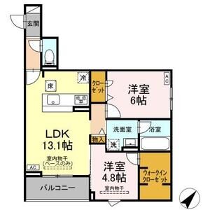 2LDK 間取り図