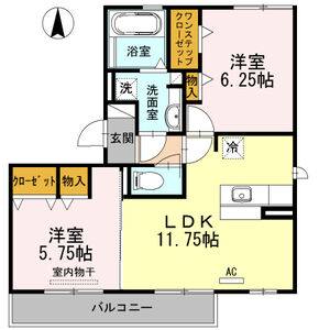2LDK 間取り図