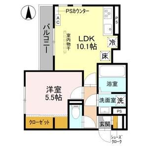 1LDK 間取り図
