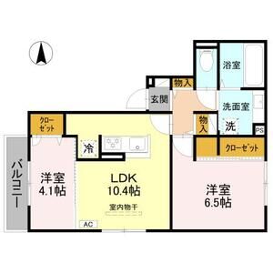 2LDK 間取り図