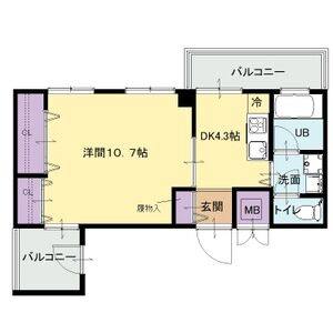 ワンルーム 間取り図