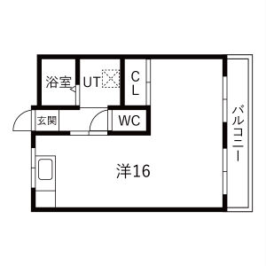 ワンルーム 間取り図