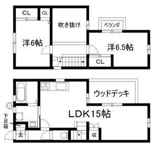 2LDK 間取り図