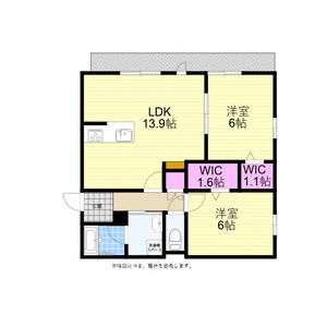 2LDK 間取り図