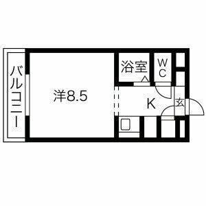 1K 間取り図